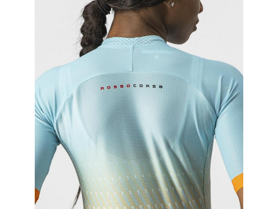 Damska koszulka rowerowa Castelli CLIMBER&#39;S 2.0 W St. Niebiesko-pomarańczowa