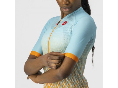 Castelli CLIMBER'S 2.0 women's jersey, light blue/orange