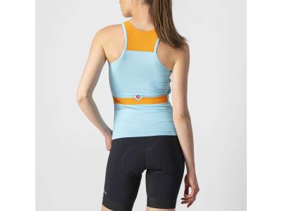 Koszulka rowerowa damska Castelli SOLARIS TOP, niebiesko-pomarańczowa