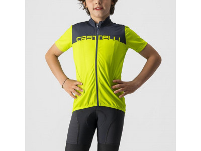 Koszulka rowerowa dziecięca Castelli NEO PROLOGO, midnight lime/ciemnoniebieska