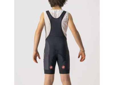 Castelli JR COMPETIZIONE gyerek kantáros rövidnadrág, fekete/fehér
