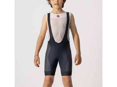 Castelli JR COMPETIZIONE gyerek kantáros rövidnadrág, fekete/fehér