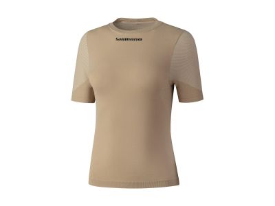 Shimano VERTEX SS BASE LAYER t-shirt for women, pale brown