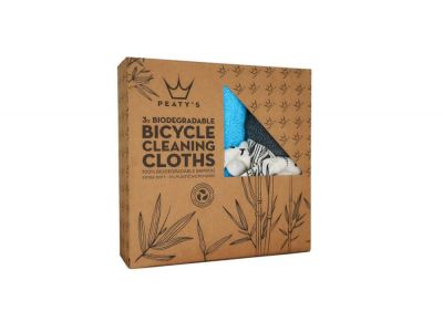 Peaty&#39;s set of cloths for cleaning a bicycle, 3 pcs