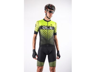 ALÉ PRS HEXA dres, black/fluo yellow