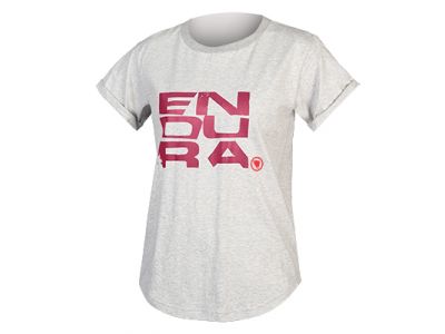 Damska koszulka Endura One Clan Organic Tee Stacked w kolorze szarym
