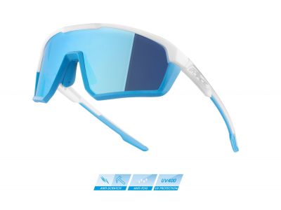 Ochelari FORCE Apex, alb/gri