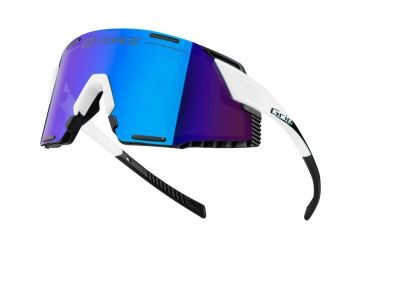 FORCE Grip Brille, weiß/schwarz/blau revo