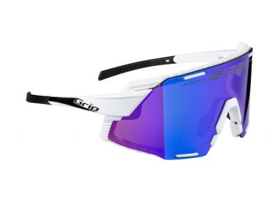 FORCE Grip Brille, weiß/schwarz/blau revo