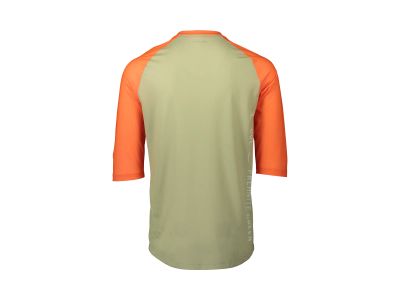 Koszulka rowerowa POC MTB Pure 3/4, składana zielona/cynkowo-pomarańczowa
