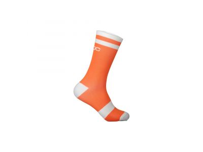 POC Lure MTB Zink ponožky, Orange/Hydrogen White