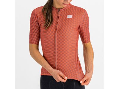 Sportful Checkmate women&#39;s jersey, red/old pink