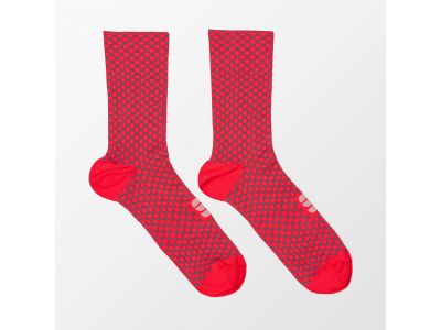 Sportful Checkmate ponožky červené/starorůžové
