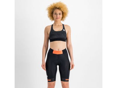 Pantaloni scurți damă Sportful Neo, negru/roșu