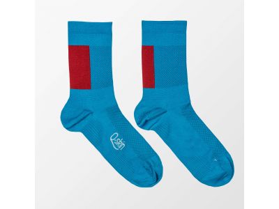 Sportful Snap ponožky modré/kayenská červená  