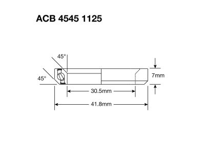Enduro Bearings ACB 4545 1125 BO Lager hl. Tretlager, 30,5x41,8x6,5 mm, (45x45°)