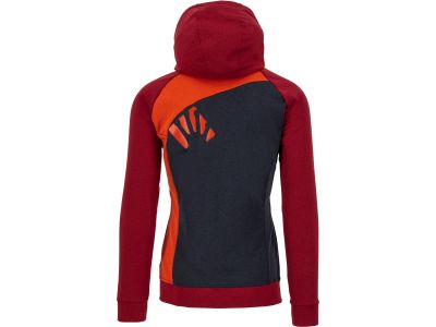 Karpos PRAMPER Zip hoodie, black/red/grenadine
