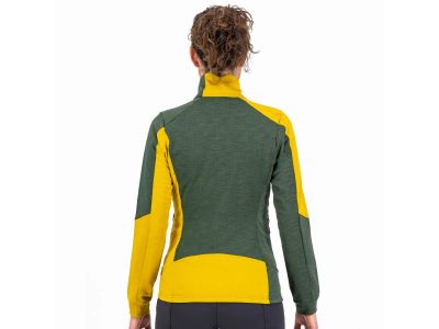 Karpos PUEZ Fleece Damen-Sweatshirt, goldbraun/dunkelgrün