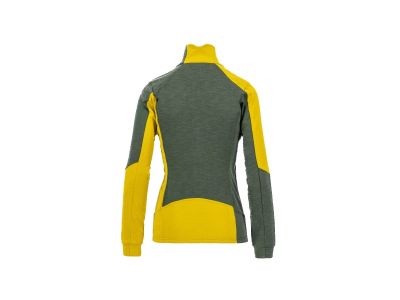 Karpos PUEZ Fleece Damen-Sweatshirt, goldbraun/dunkelgrün