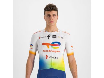Biała koszulka rowerowa Sportful Total Energies Bomber