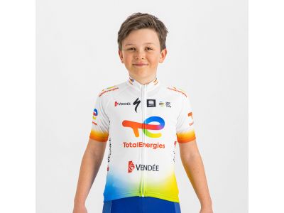 Sportful TOTAL ENERGIES dziecięca koszulka rowerowa, biała
