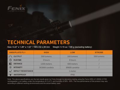 Fenix TK30 taktická laserová svítilna