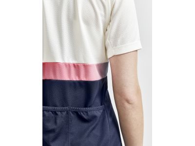 Damska koszulka rowerowa CRAFT CORE Endur, biało-szara/ciemna. niebieski