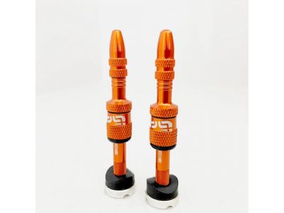 e*thirteen Quick Fill tubeless valves 23-31 mm 2 pcs Naranja