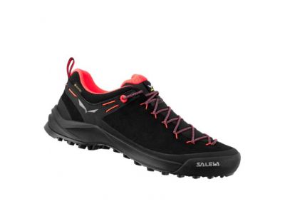 Salewa WS Wildfire Leather women&#39;s shoes, black/fluo coral