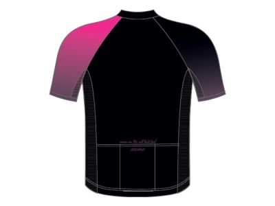 Koszulka rowerowa dziecięca SILVINI Mazzani, kolor czarna/fuksja