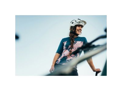 Damska koszulka rowerowa Mons Royale Redwood Enduro VT, denim tie dye