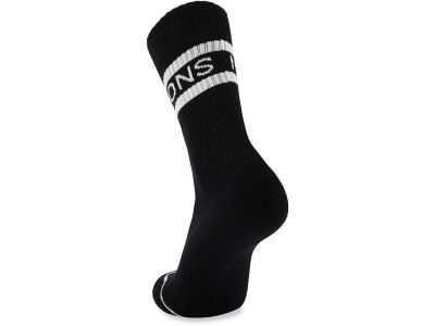 Mons Royale Signature Crew ponožky, čierna/biela