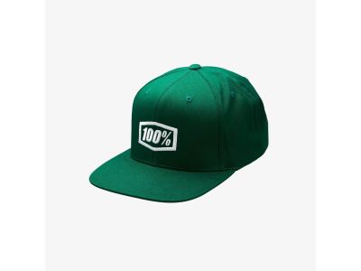 100% Icon Snapback Cap AJ Fit cap, forest green