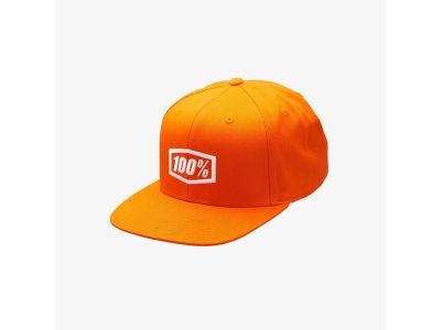 100% Icon Snapback Cap AJ Fit šiltovka, orange