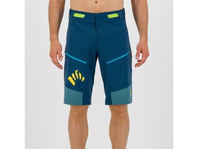 Karpos RAPID BAGGY shorts, blue green/fluo yellow