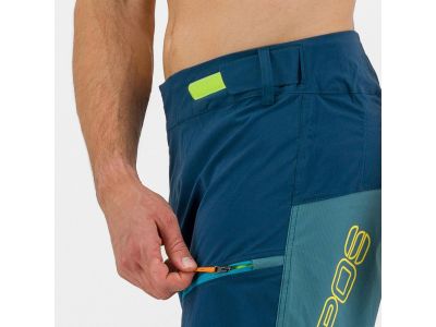 Pantaloni scurți Karpos RAPID BAGGY, albastru-verde/galben fluo