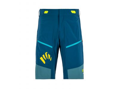 Karpos RAPID BAGGY shorts, blue-green/yellow fluo