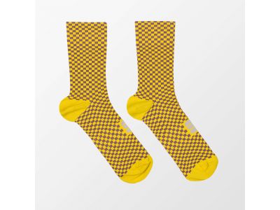 Sportful Checkmate ponožky žlté/staroružové 