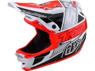 Troy Lee Designs D4 Composite MIPS Helmet Team Sram / White / Gloss Red