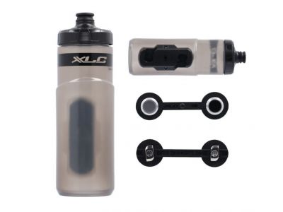Butelka XLC MR-S12 MRS, zestaw z adapterem, 600 ml, przezroczysta + podstawa Uni