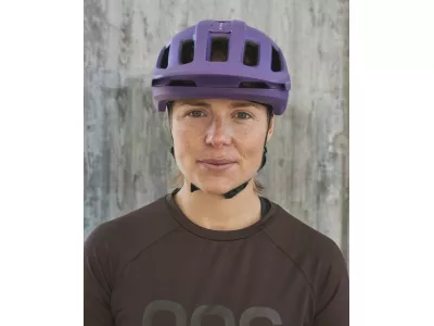 POC Axion Race MIPS Helmet, Sapphire Purple/Uranium Black Metallic/Matt