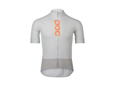 Koszulka rowerowa POC Essential Road Logo, wodór biały/granitowoszary