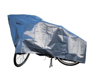 XLC VG-G02 protective tarpaulin for bicycles with eyes and straps 200 cm x 100 cm, gray