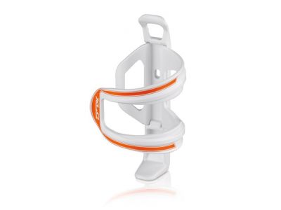 XLC BC-S06 side bottle cage, white/orange