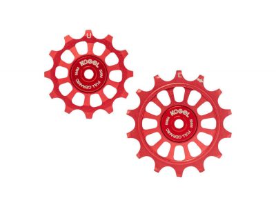 Kogel Shimano road pulleys with all-ceramic bearings, 12/14T, red