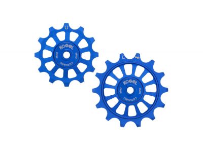Kogel Shimano road pulleys with ceramic bearings, 12/14T, for R9100/R8000/R7000, blue