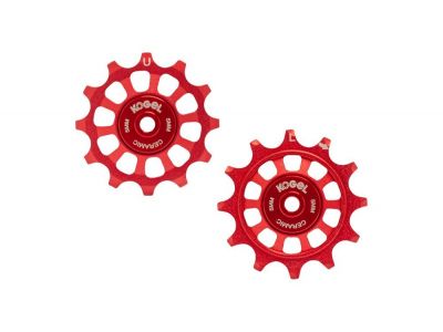 Kogel Shimano road pulleys with ceramic bearings, 12sp., 12/12T, red