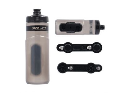 XLC WB-K06 Flasche 600 ml grau/klar + Uni Base