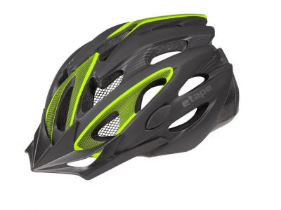 Etape Biker helmet, black/yellow fluo mat