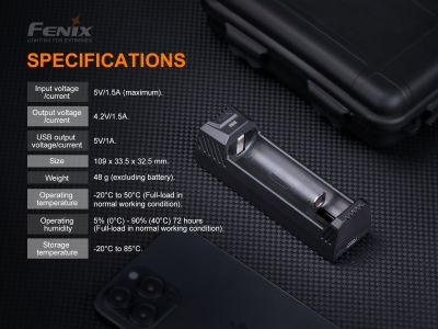 Ładowarka USB Fenix ​​ARE-X1 V2.0 (Li-ion).